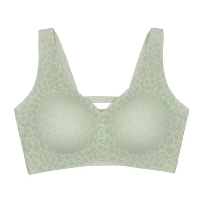 Seamless Beautiful Back Bra Original Design Spring Summer New Style Leopard Print Series Comfortable Underwear Home Clothes