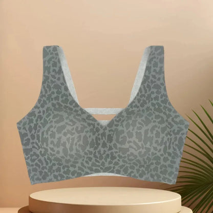 Seamless Beautiful Back Bra Original Design Spring Summer New Style Leopard Print Series Comfortable Underwear Home Clothes