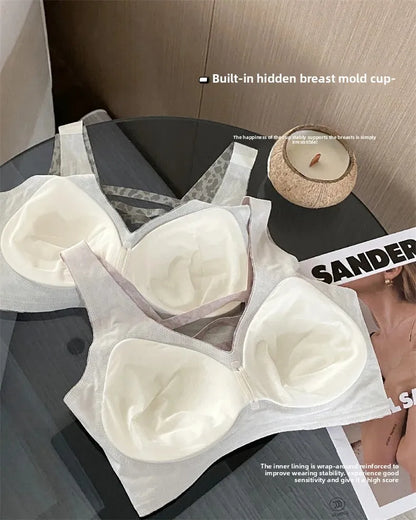 Seamless Beautiful Back Bra Original Design Spring Summer New Style Leopard Print Series Comfortable Underwear Home Clothes