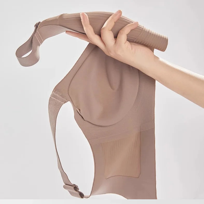 Soft-supported Seamless Bra For Women Push Up Lingerie Gather Side Breast Wireless Beautiful Back Underwear