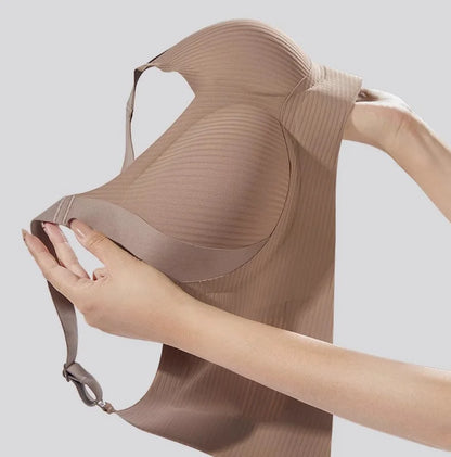 Soft-supported Seamless Bra For Women Push Up Lingerie Gather Side Breast Wireless Beautiful Back Underwear