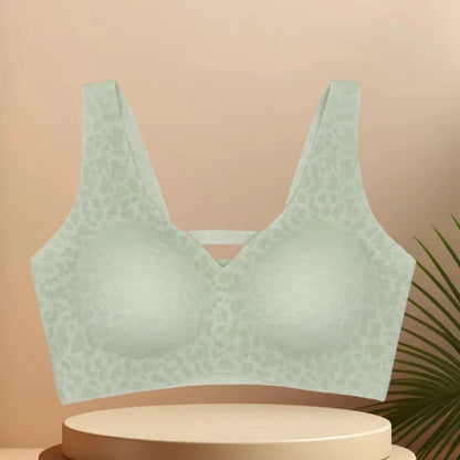 Seamless Beautiful Back Bra Original Design Spring Summer New Style Leopard Print Series Comfortable Underwear Home Clothes