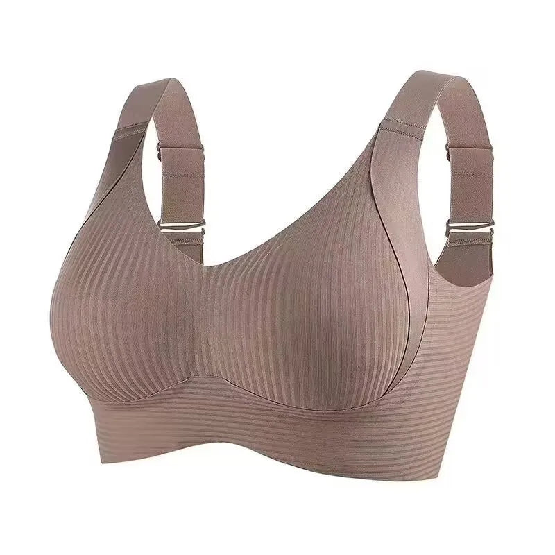 Soft-supported Seamless Bra For Women Push Up Lingerie Gather Side Breast Wireless Beautiful Back Underwear