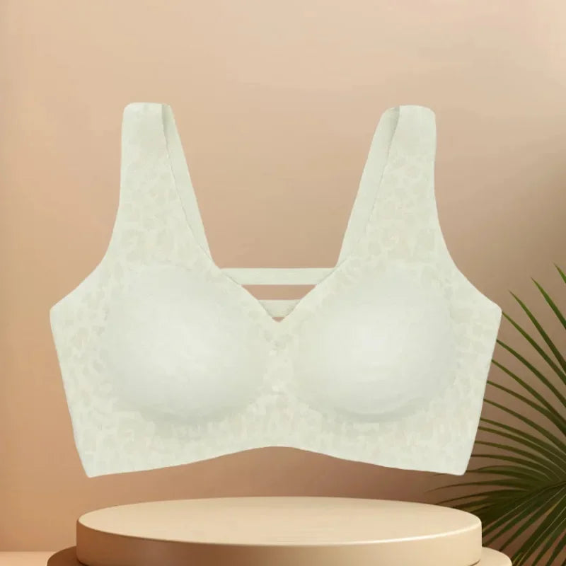 Seamless Beautiful Back Bra Original Design Spring Summer New Style Leopard Print Series Comfortable Underwear Home Clothes