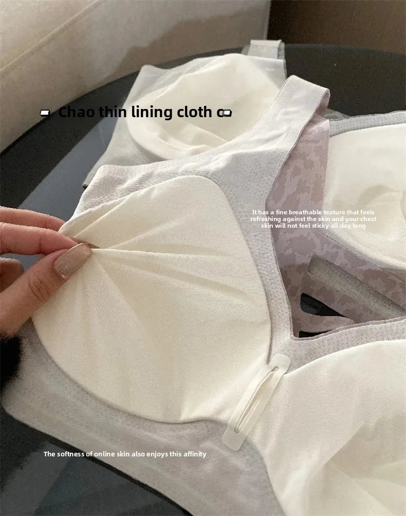 Seamless Beautiful Back Bra Original Design Spring Summer New Style Leopard Print Series Comfortable Underwear Home Clothes